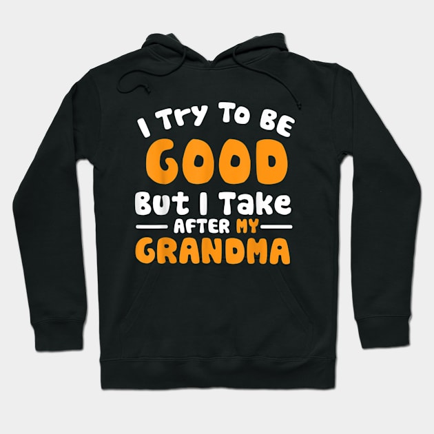 I try to be good but i take after my grandma Hoodie by WILLER